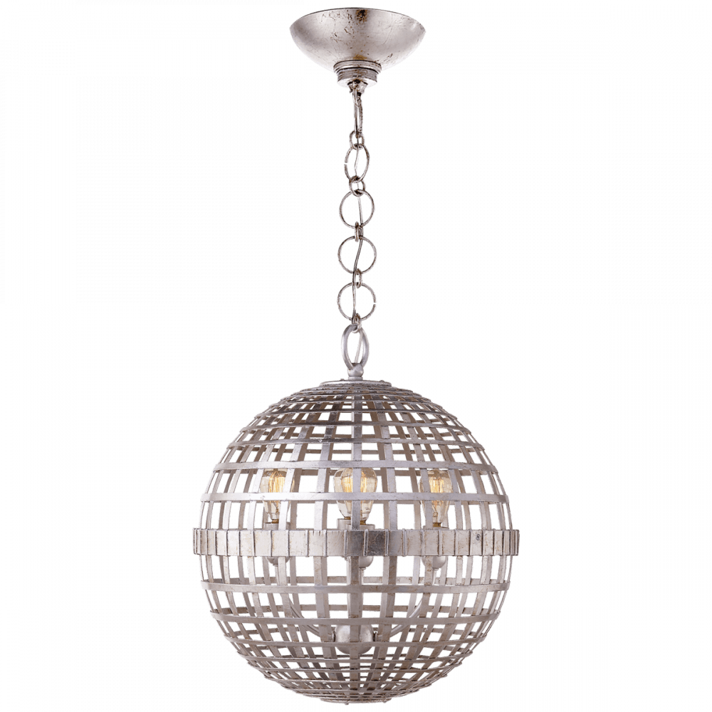 Visual Comfort Signature Mill Pendant Burnished Silver Leaf