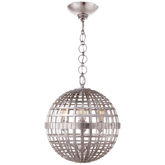 Visual Comfort Signature Mill Pendant Burnished Silver Leaf