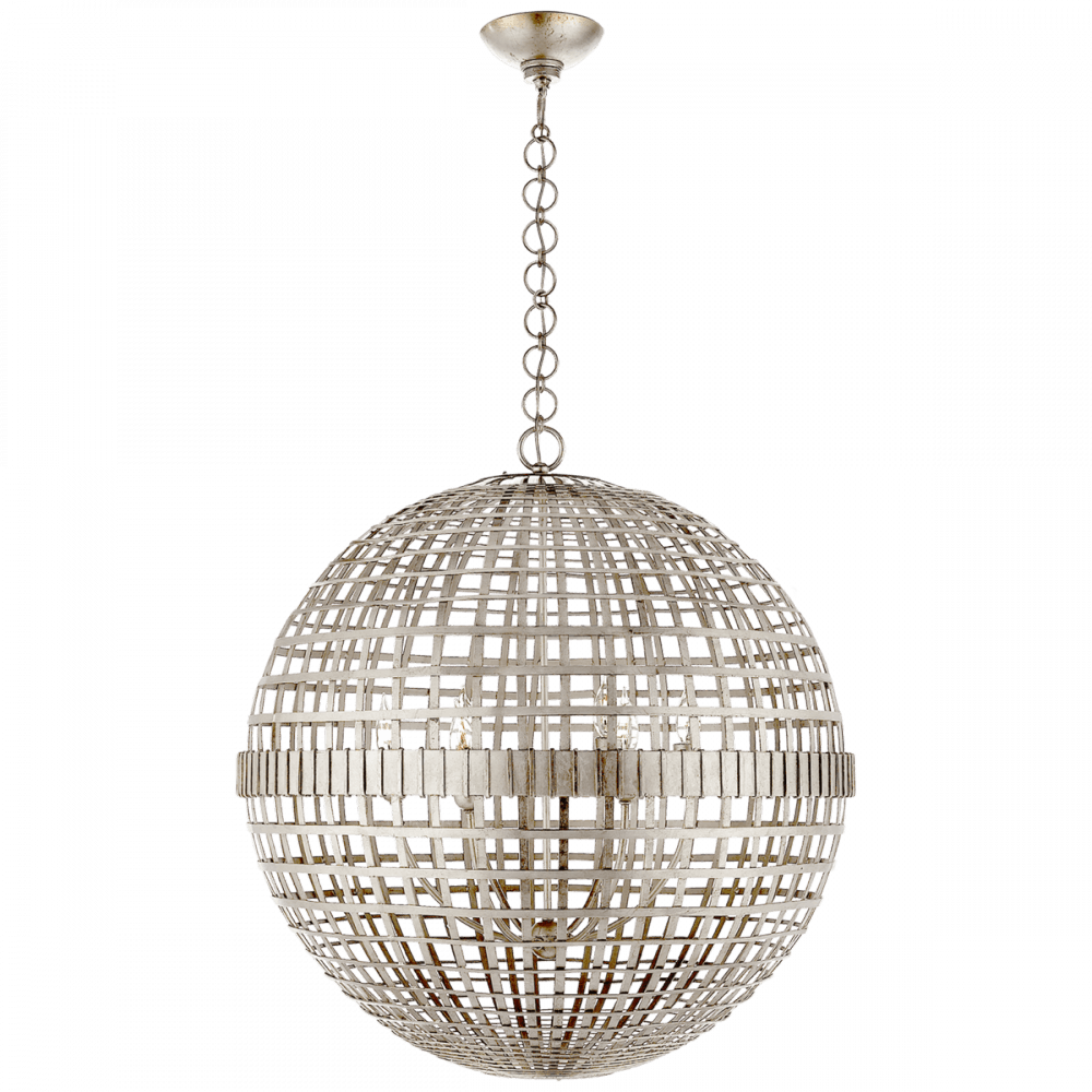 Visual Comfort Signature Mill Pendant Burnished Silver Leaf