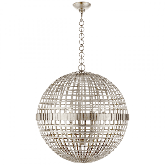 Visual Comfort Signature Mill Pendant Burnished Silver Leaf