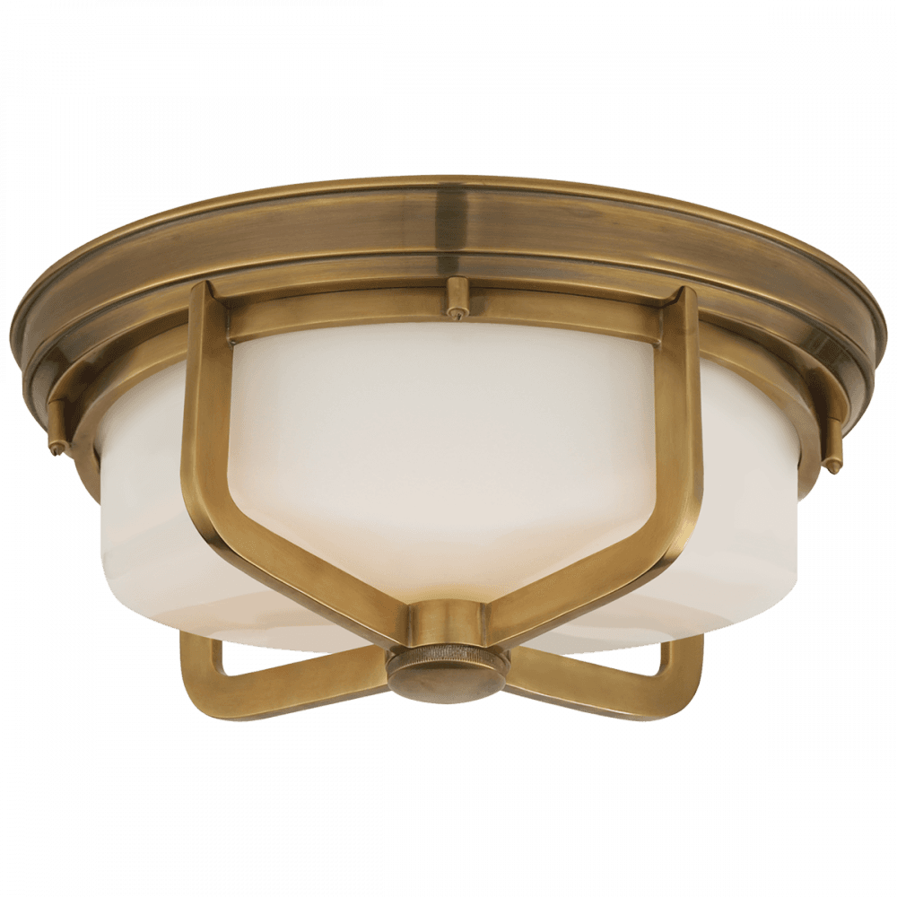 Visual Comfort Signature Milton Large Flush Mount Polished Nickel