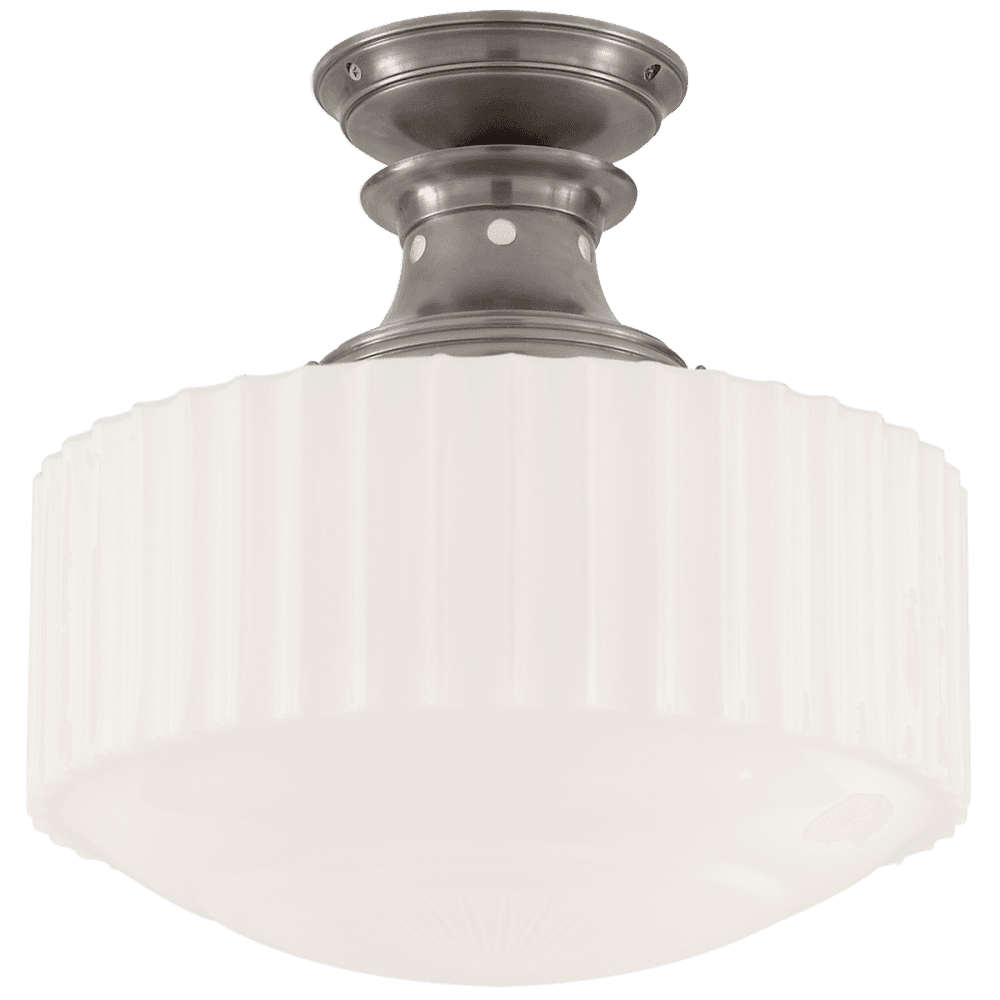 Visual Comfort Signature Milton Road Flush Mount Antique Nickel