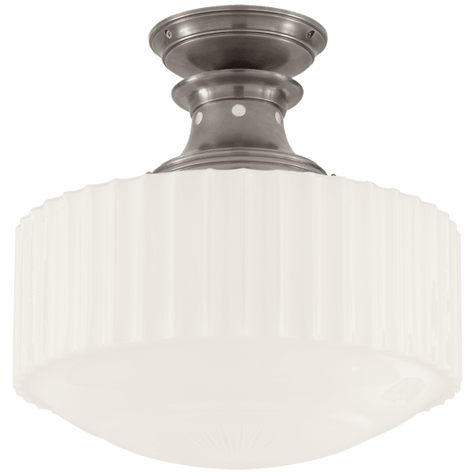 Visual Comfort Signature Milton Road Flush Mount Antique Nickel