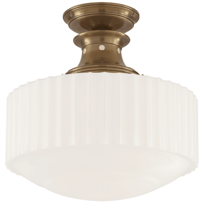Visual Comfort Signature Milton Road Flush Mount Hand-Rubbed Antique Brass