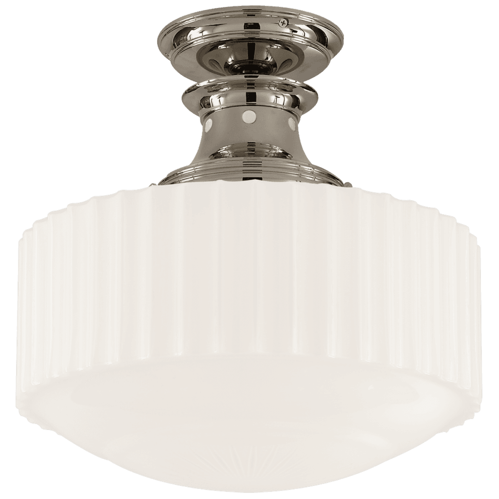 Visual Comfort Signature Milton Road Flush Mount Polished Nickel