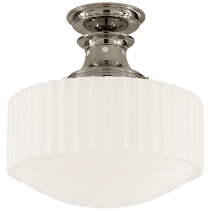 Visual Comfort Signature Milton Road Flush Mount Polished Nickel