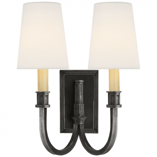 Visual Comfort Signature Modern Library Double Sconce Bronze