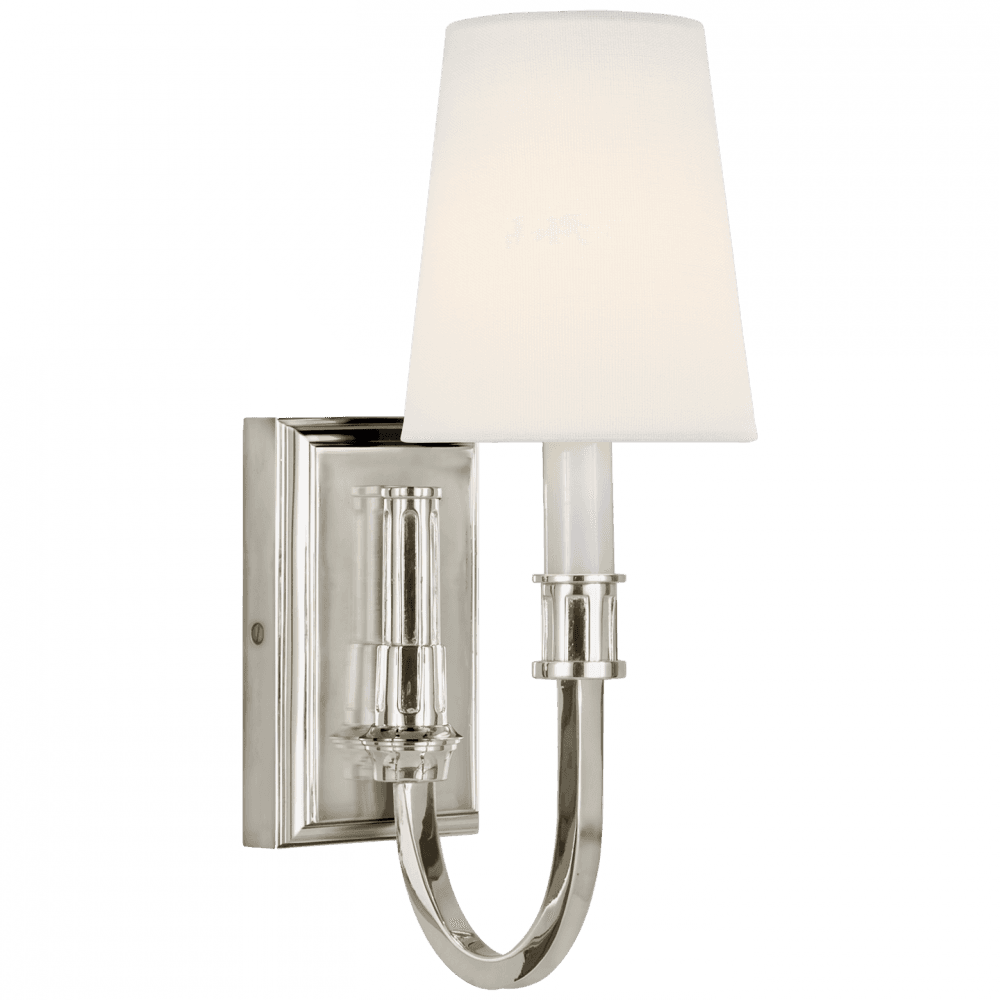 Visual Comfort Signature Modern Library Sconce Polished Nickel