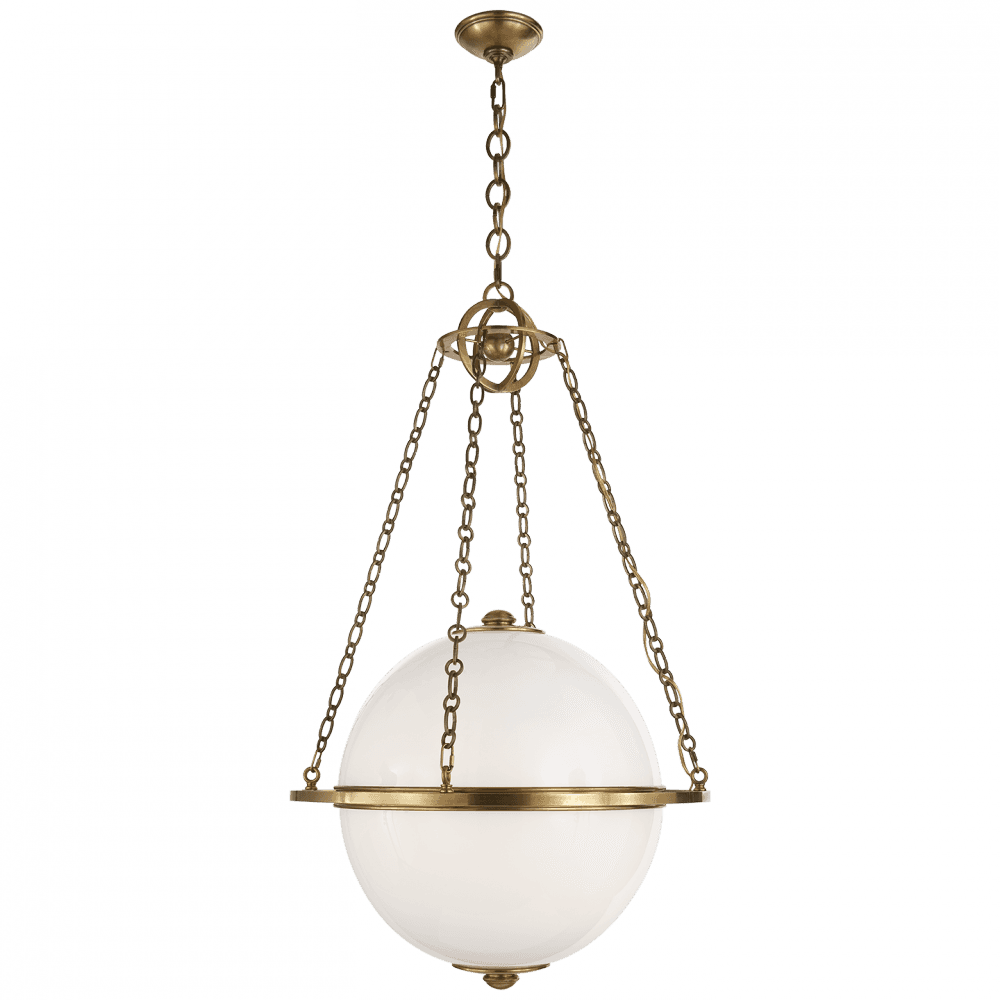 Visual Comfort Signature Modern Pendant Antique-Burnished Brass