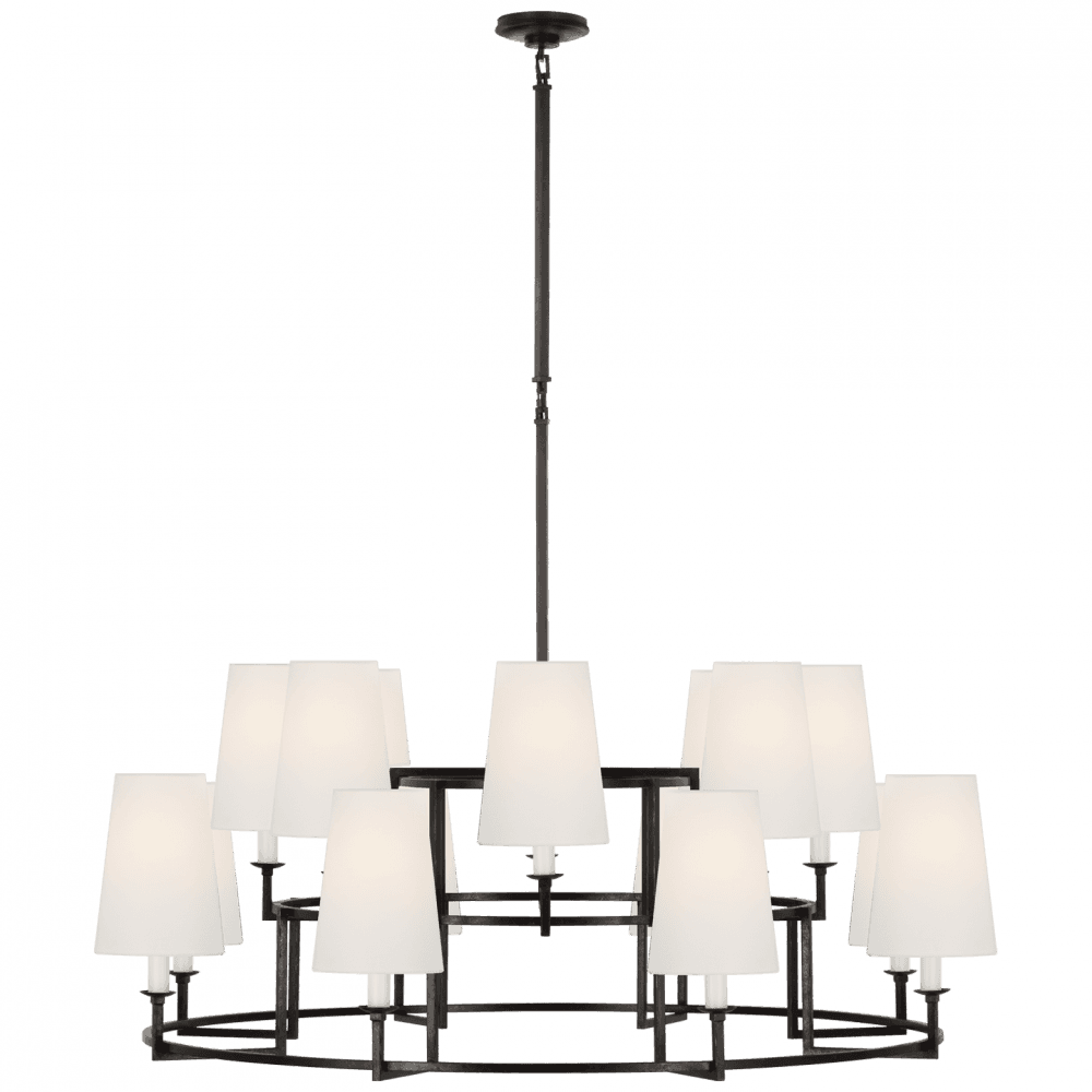 Visual Comfort Signature Modica XL Ring Chandelier Aged Iron