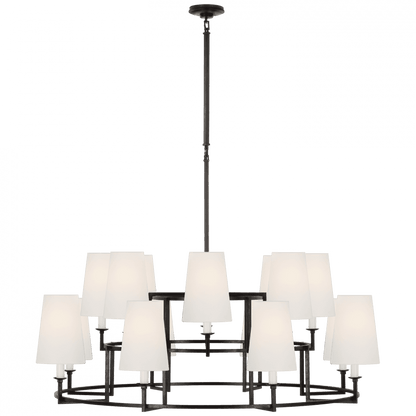 Visual Comfort Signature Modica XL Ring Chandelier Aged Iron