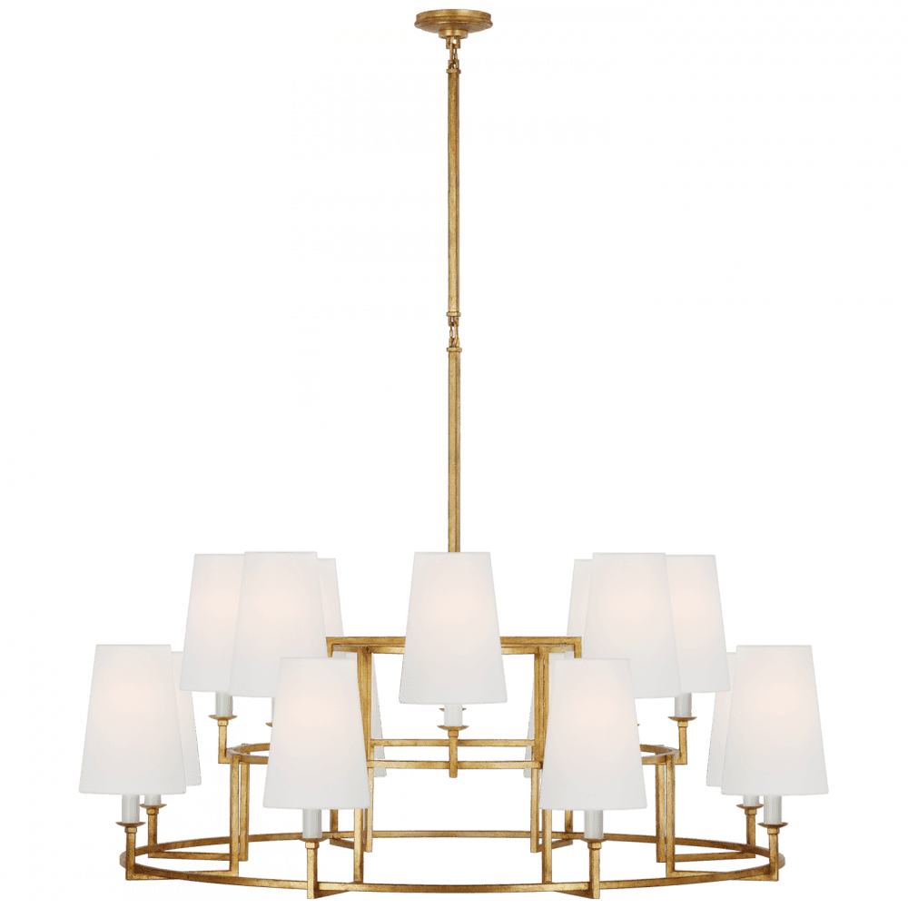 Visual Comfort Signature Modica XL Ring Chandelier Gilded Iron