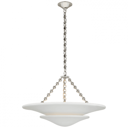 Visual Comfort Signature Mollino Medium Tiered Chandelier Polished Nickel