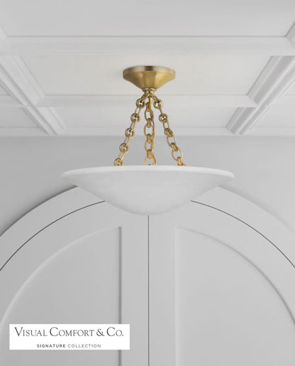 Visual Comfort Signature Mollino Semi Flush Mount Polished Nickel