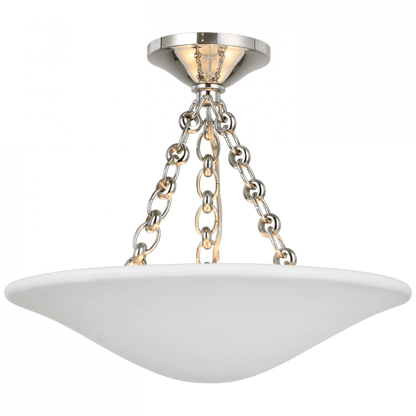 Visual Comfort & Co. Signature Collection Mollino Semi Flush Mount - Polished Nickel
