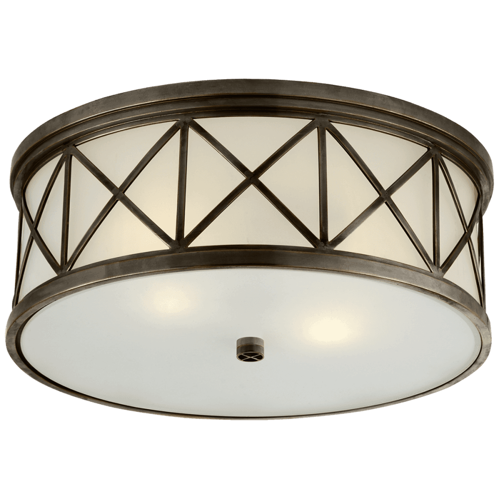 Visual Comfort Signature Montpelier Flush Mount Hand-Rubbed Antique Brass