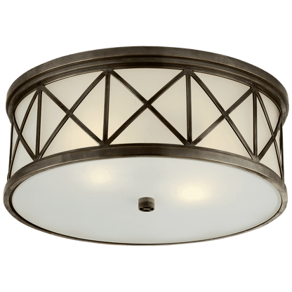 Visual Comfort Signature Montpelier Flush Mount Hand-Rubbed Antique Brass