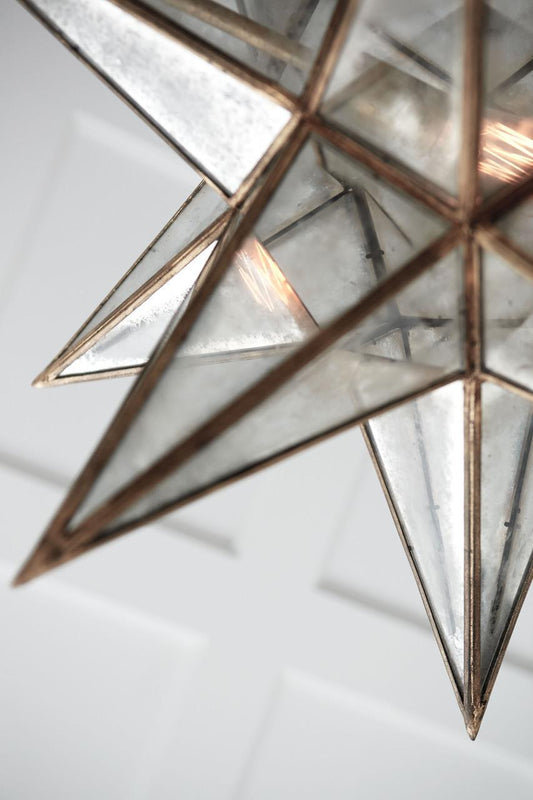 Visual Comfort Signature Moravian Star Pendant Aged Iron