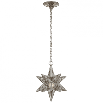 Visual Comfort Signature Moravian Small Star Lantern Burnished Silver Leaf