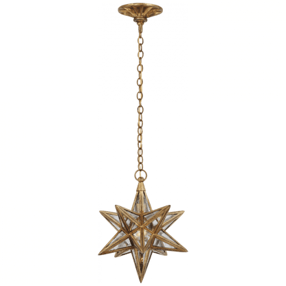 Visual Comfort Signature Moravian Small Star Lantern Gilded Iron