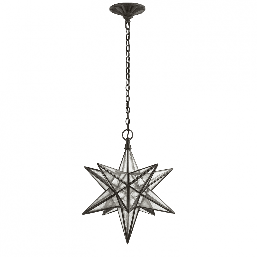 Visual Comfort Signature Moravian Star Pendant Aged Iron