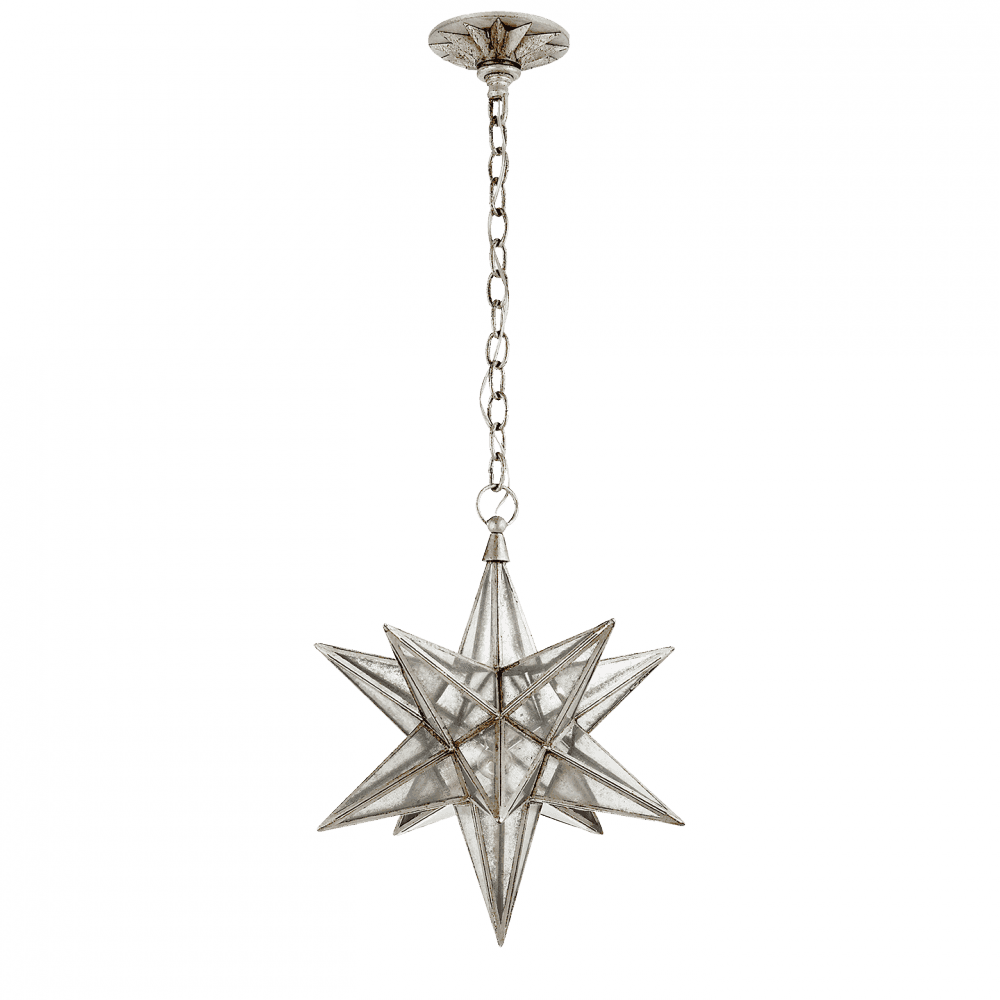 Visual Comfort Signature Moravian Star Pendant Burnished Silver Leaf