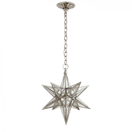 Visual Comfort Signature Moravian Star Pendant Burnished Silver Leaf