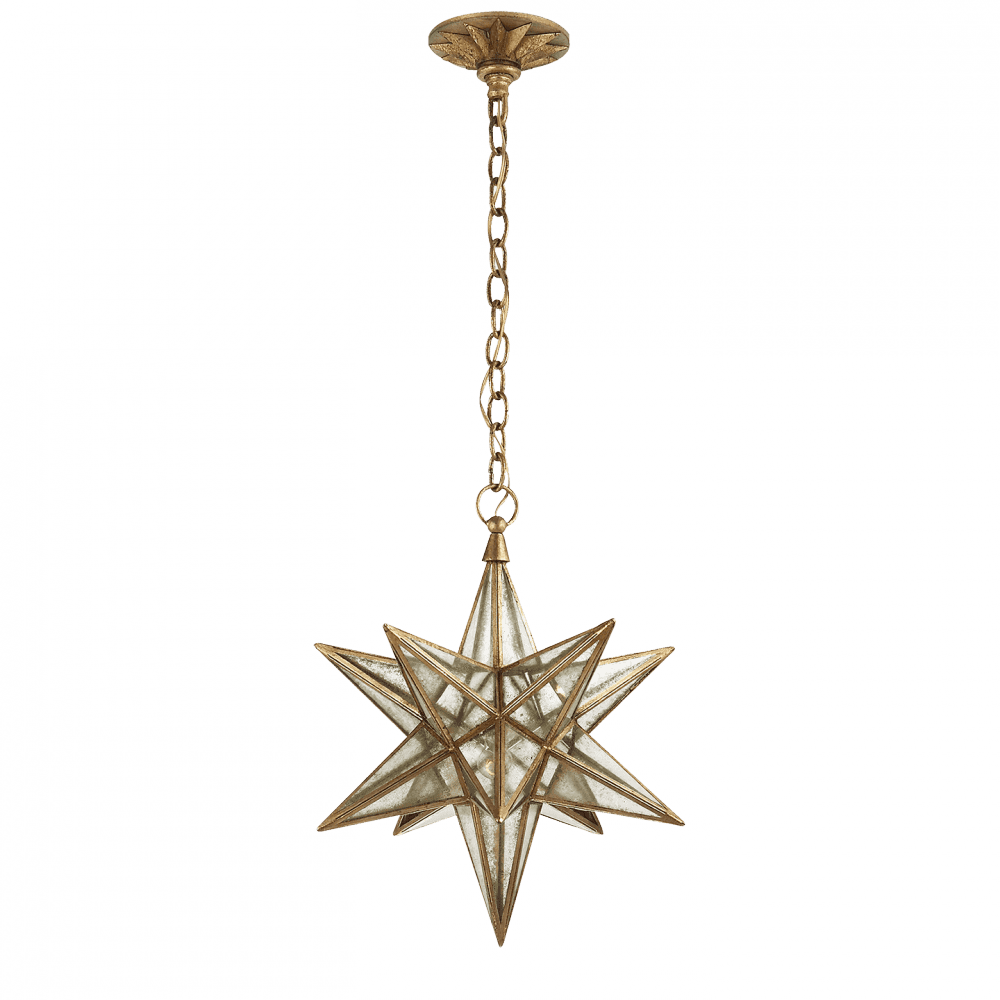 Visual Comfort Signature Moravian Star Pendant Gilded Iron