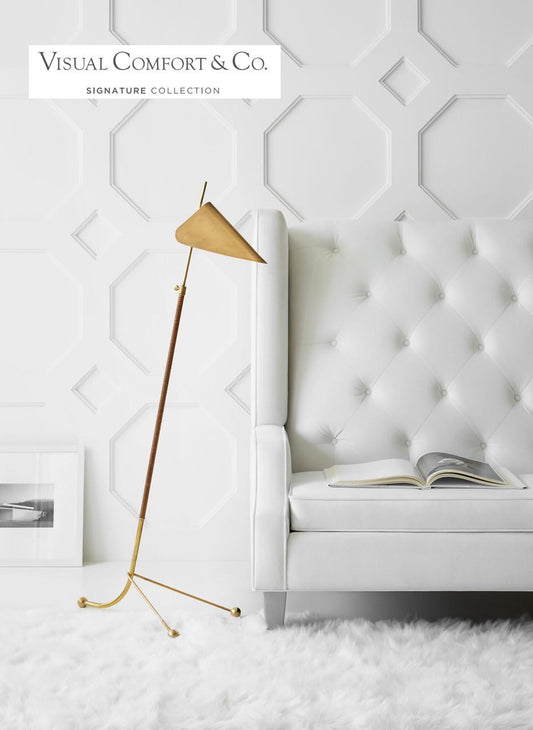 Visual Comfort Signature Moresby Floor Lamp Plaster White