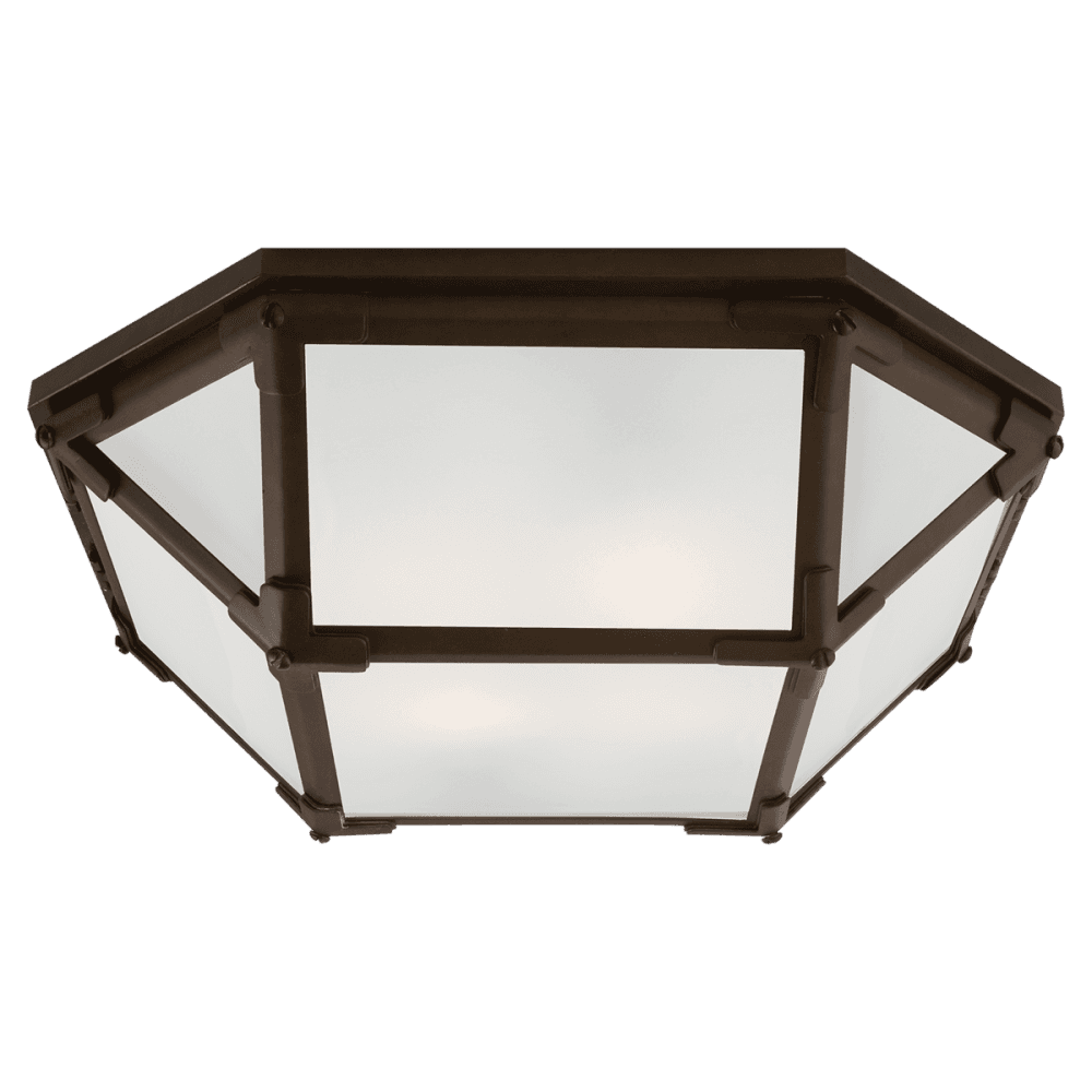Visual Comfort Signature Morris Flush Mount Antique Zinc
