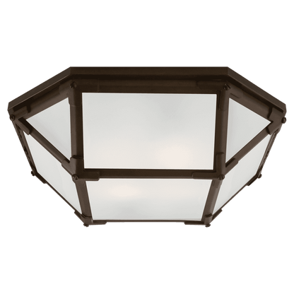 Visual Comfort Signature Morris Flush Mount Antique Zinc