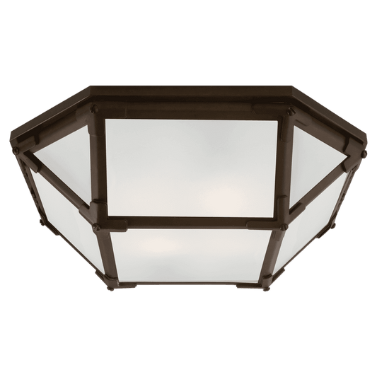 Visual Comfort Signature Morris Flush Mount Antique Zinc