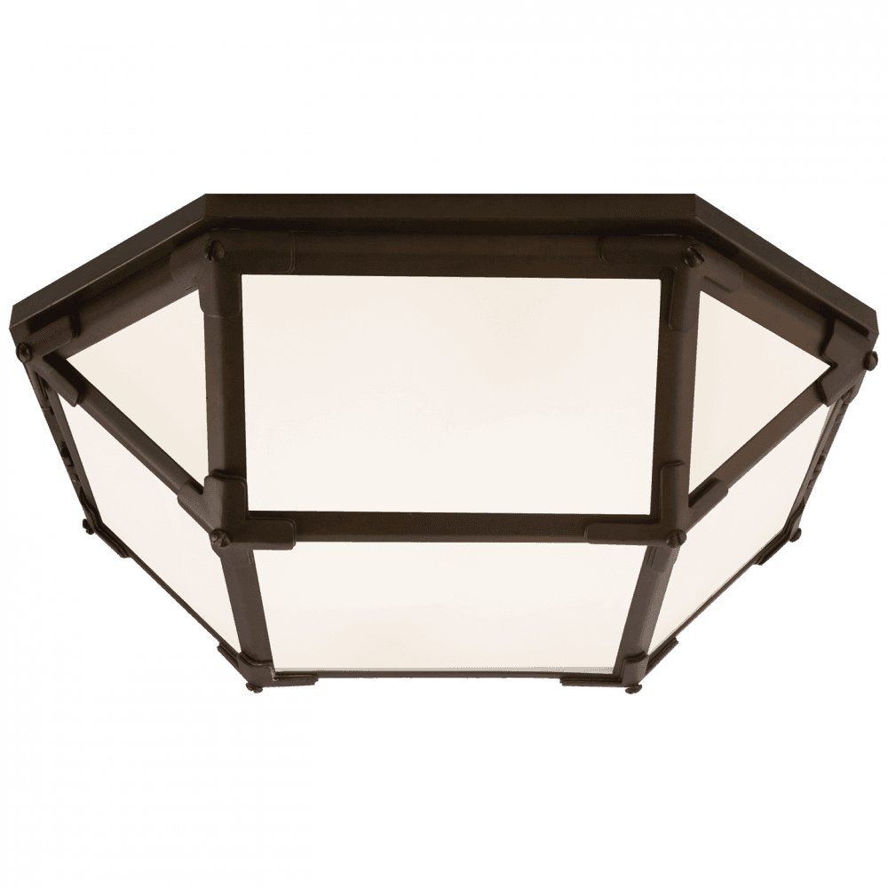 Visual Comfort Signature Morris Flush Mount Antique Zinc