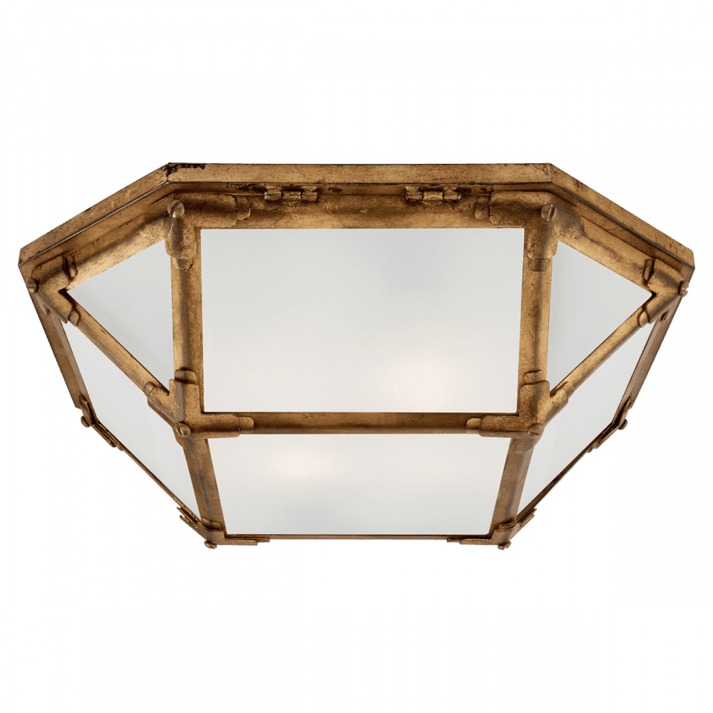 Visual Comfort Signature Morris Flush Mount Gilded Iron