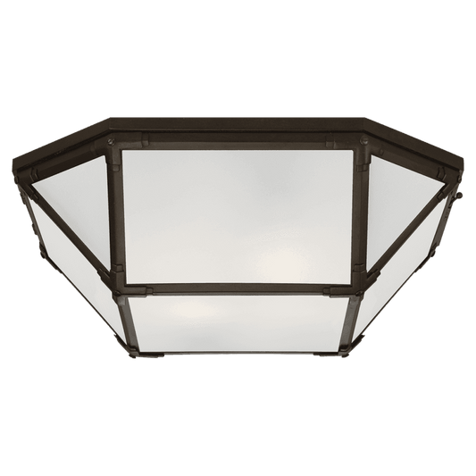 Visual Comfort Signature Morris Flush Mount Antique Zinc