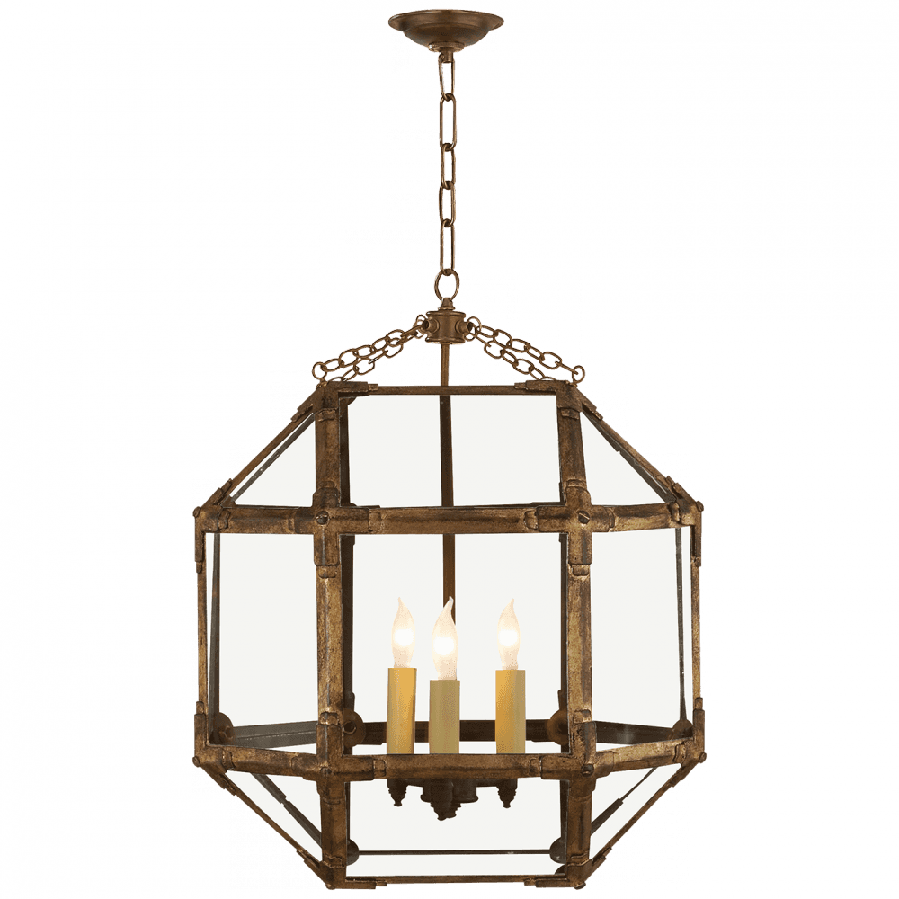 Visual Comfort Signature Morris Lantern Pendant Gilded Iron