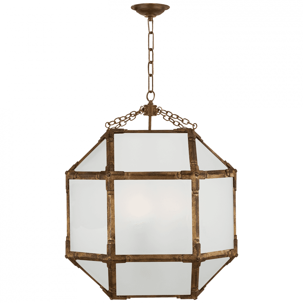 Visual Comfort Signature Morris Lantern Pendant Gilded Iron