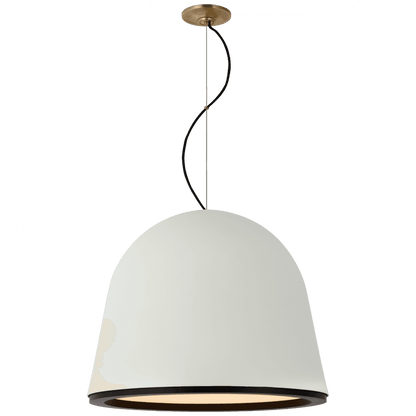 Visual Comfort Signature Murphy Large Pendant Plaster White and Matte Black