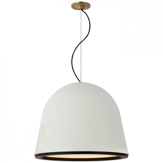 Visual Comfort Signature Murphy Large Pendant Plaster White and Matte Black