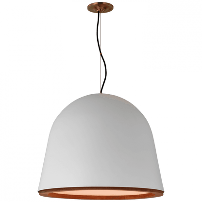 Visual Comfort & Co. Signature Collection Murphy Large Pendant, 1-Light, Wood, 19.25"H (S 5126PW CU3CM)