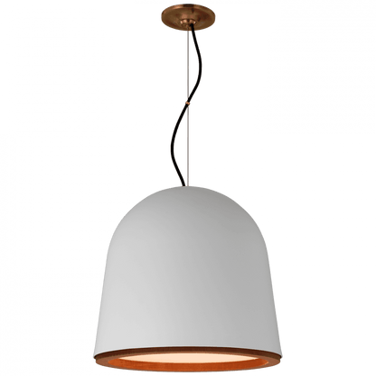 Visual Comfort Signature Murphy Medium Pendant Plaster White and Matte Black