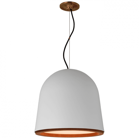 Visual Comfort Signature Murphy Medium Pendant Plaster White and Matte Black