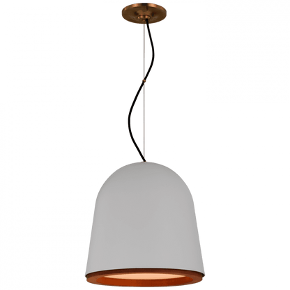 Visual Comfort Signature Murphy Small Pendant Plaster White and Matte Black