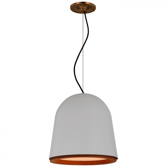 Visual Comfort Signature Murphy Small Pendant Plaster White and Matte Black
