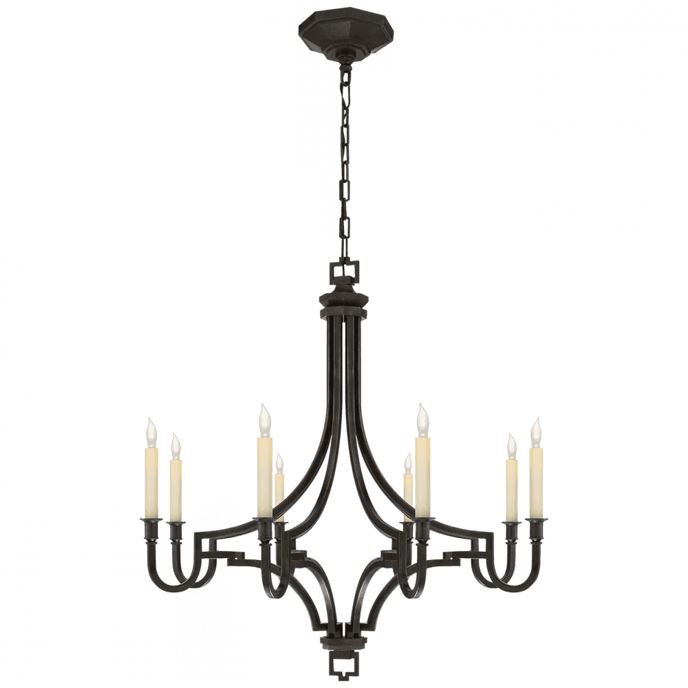 Visual Comfort Signature Mykonos Chandelier Aged Iron