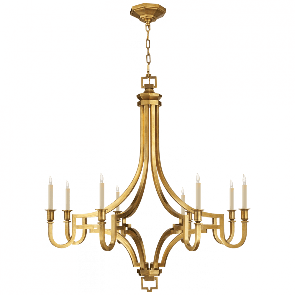 Visual Comfort Signature Mykonos Chandelier Antique-Burnished Brass