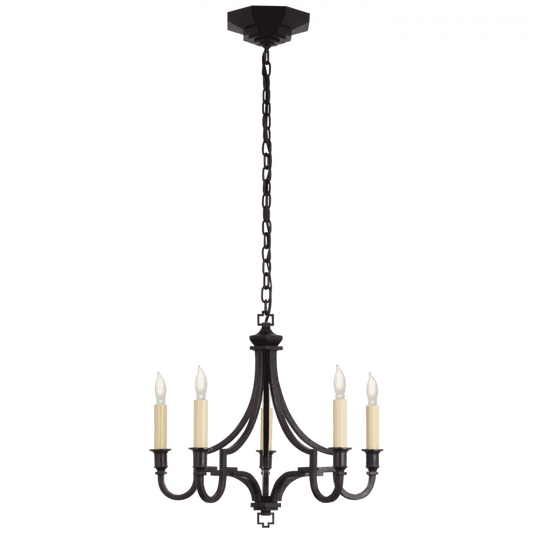 Visual Comfort Signature Mykonos Small Chandelier Aged Iron