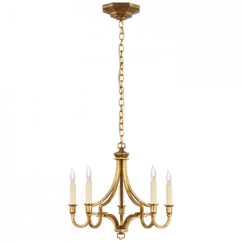 Visual Comfort Signature Mykonos Small Chandelier Gilded Iron