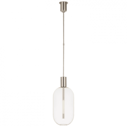 Visual Comfort & Co. Signature Collection Nye Pendant, LED, Polished Nickel, Clear Glass, 11"W (KW 5132PN CPWW3)