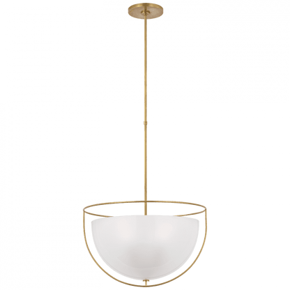Visual Comfort & Co. Signature Collection Odeon Large Pendant - Hand-Rubbed Antique Brass
